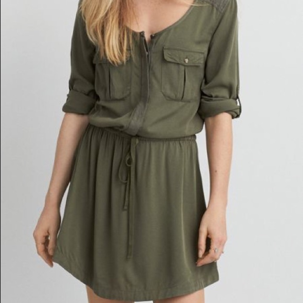 American Eagle Army Green Dress